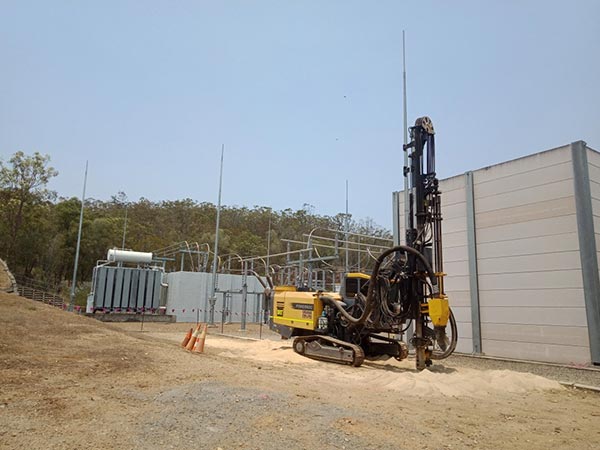 Line Drilling for Footings Ashgrove Downer EDI Substation Project in Australia | 2020